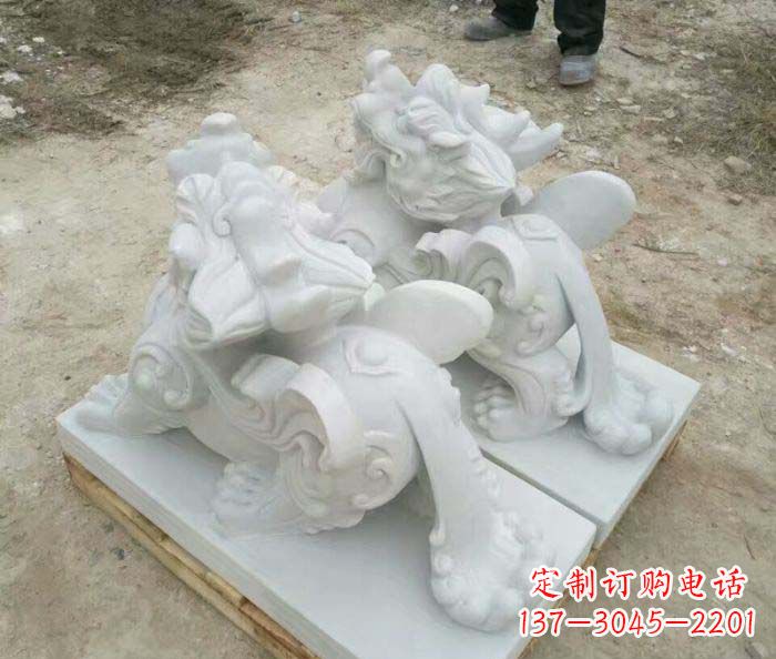 鹤壁招财进宝立式貔貅门口石雕
