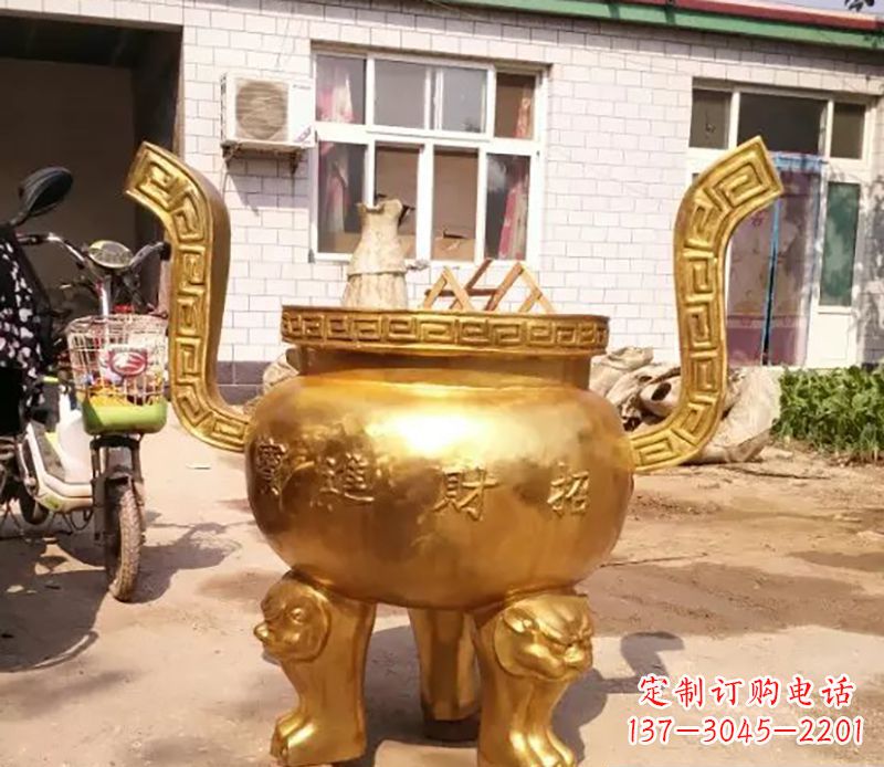 鹤壁招财进宝香炉铜雕