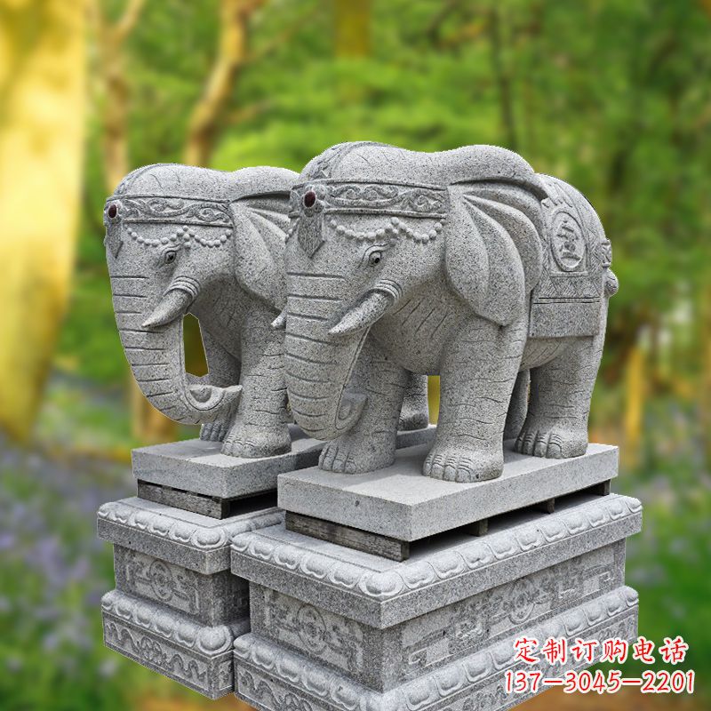 鹤壁招财纳福石雕大象