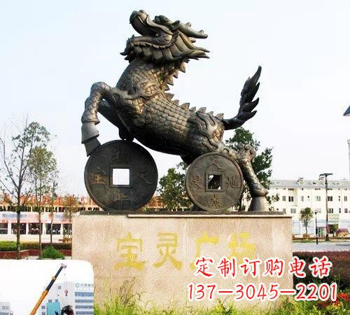 鹤壁招财麒麟铜雕