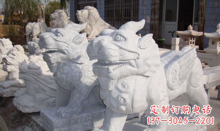 鹤壁招财神兽大理石貔貅石雕