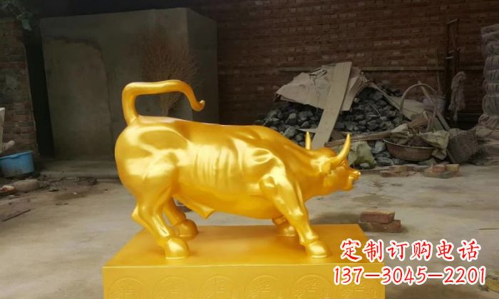 鹤壁招财铜牛雕塑 (2)
