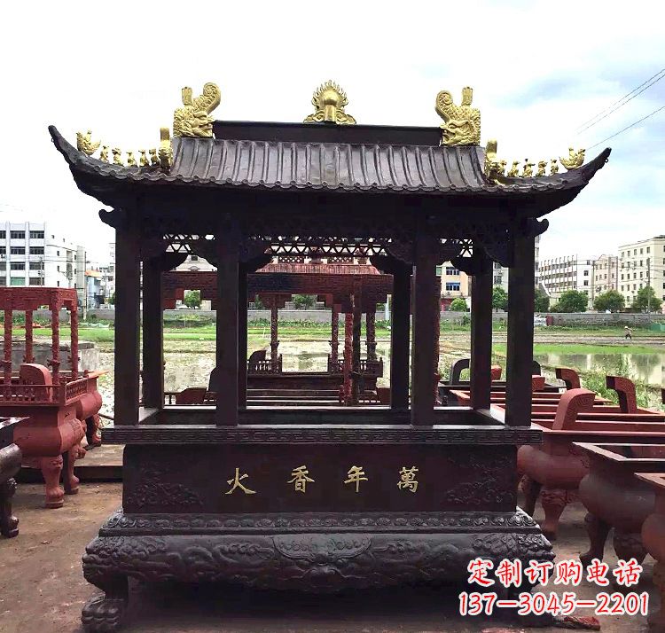 鹤壁招财香炉铜雕