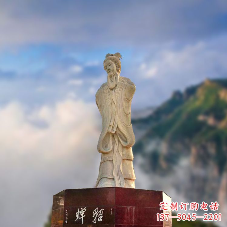 鹤壁中国古代四大美女之貂蝉景观石雕