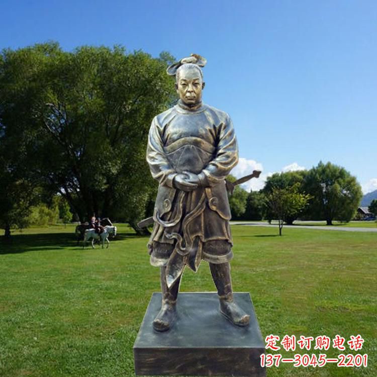 鹤壁中国汉初三杰之韩信仿铜雕像