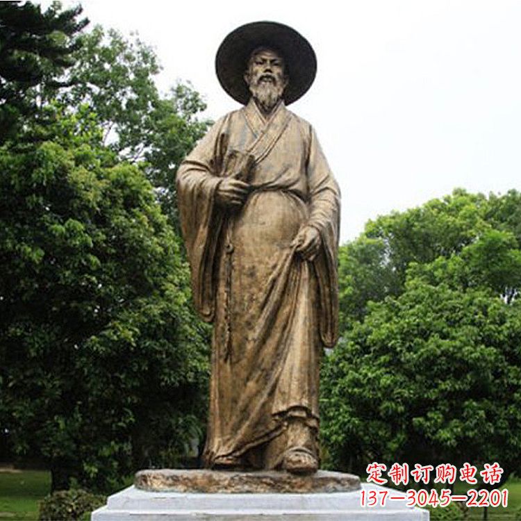 鹤壁中国历史文化名人北宋文学家苏轼苏东坡铜雕像