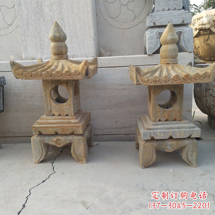 鹤壁中式仿古低墩石灯笼