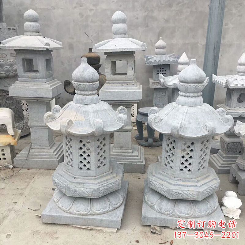 鹤壁中式低墩石雕灯笼