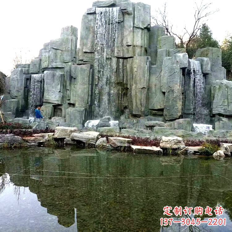 鹤壁中式园林流水假山雕塑