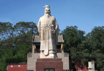 鹤壁魏武帝曹操汉白玉石雕像-景区历史名人塑像