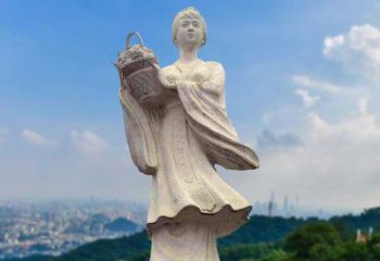 鹤壁虞姬景观石雕像-景区园林古代美女雕塑