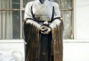 鹤壁中国古代名医扁鹊铸铜雕像半身像