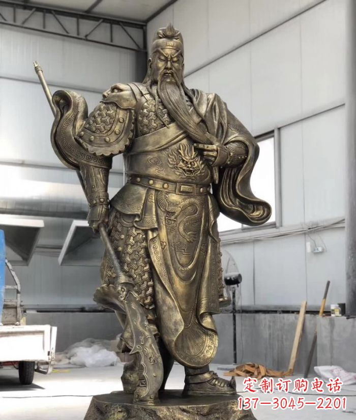 鹤壁铸铜关公雕塑