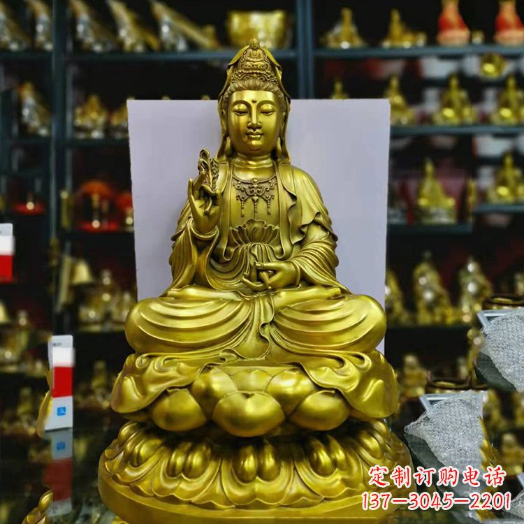 鹤壁铸铜观音菩萨佛像雕塑