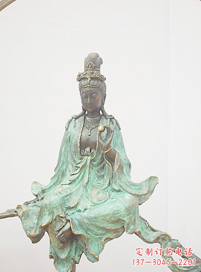 鹤壁铸铜观自在观音雕像