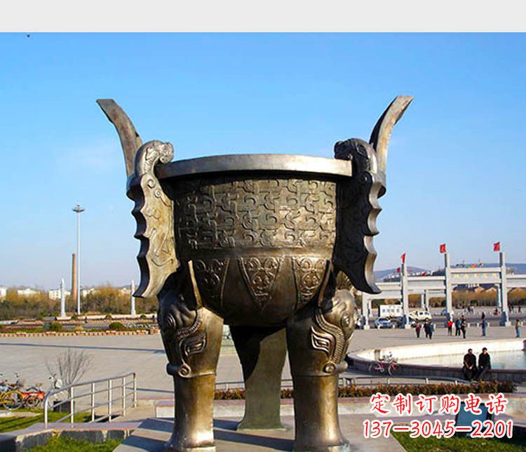 鹤壁铸铜广场圆形景观香炉