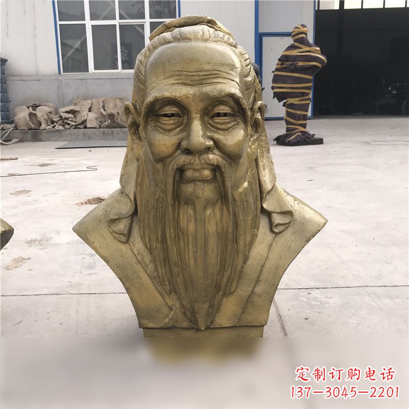 鹤壁铸铜孔子胸像雕塑