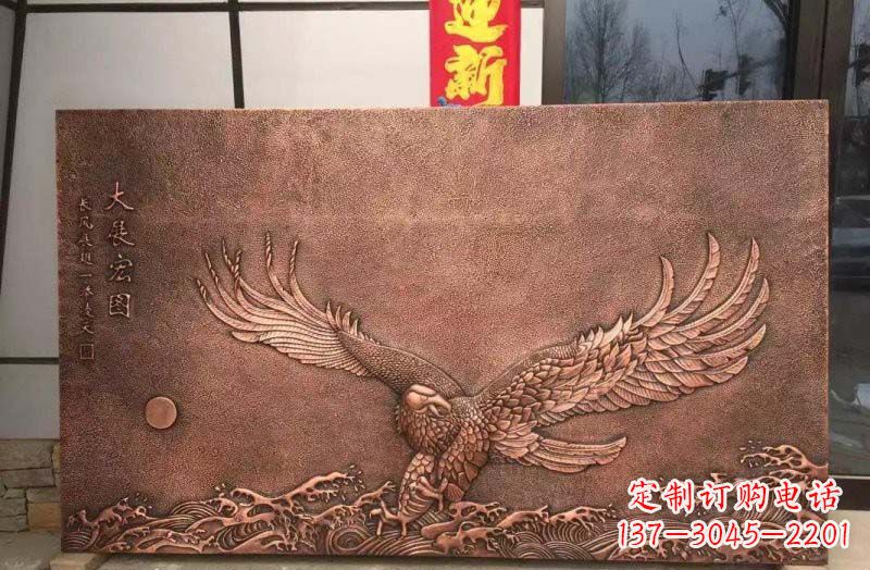鹤壁铸铜老鹰浮雕