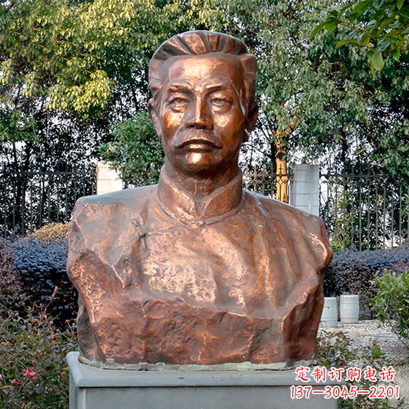 鹤壁铸铜鲁迅半身像雕像