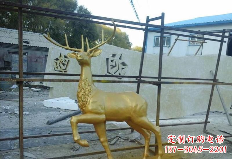 鹤壁铸铜梅花鹿雕塑