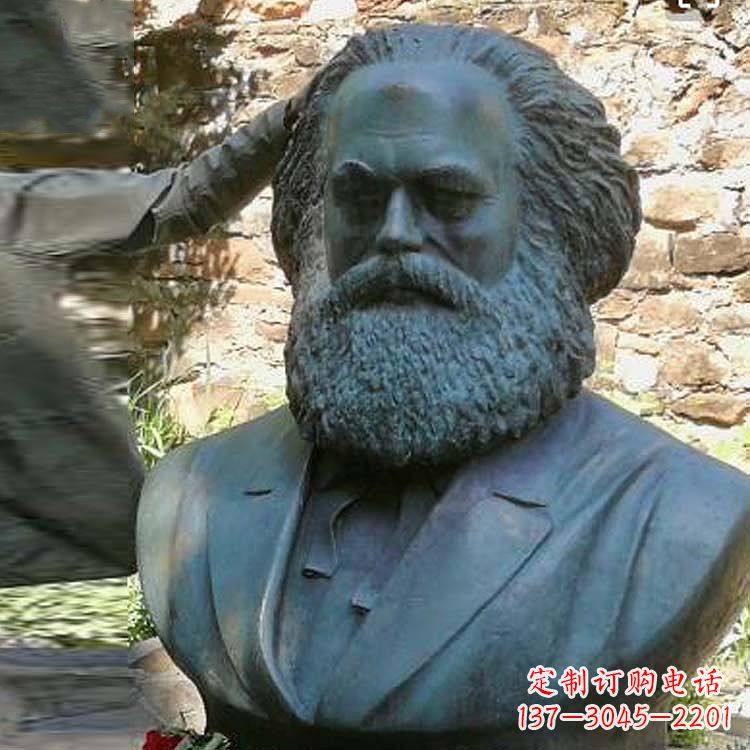 鹤壁铸铜名人无产阶级导师马克思头像雕塑