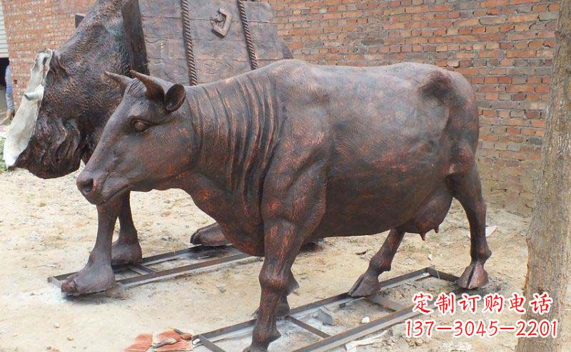 鹤壁铸铜奶牛公园动物铜雕