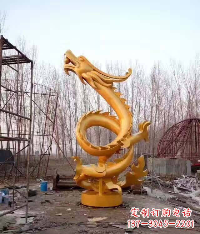 鹤壁铸铜盘龙云腾铜雕