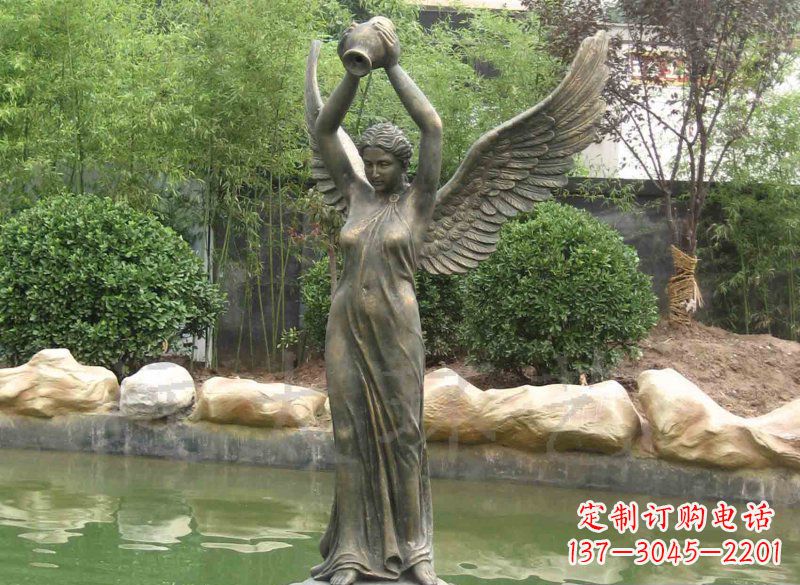 鹤壁铸铜欧式人物喷泉雕塑