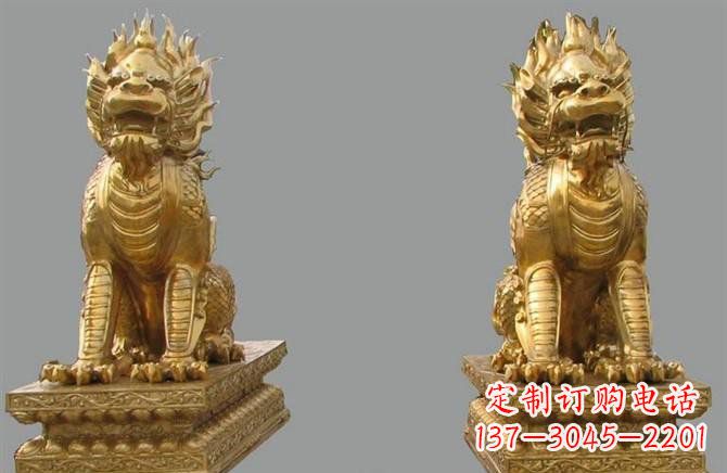 鹤壁铸铜麒麟雕塑222