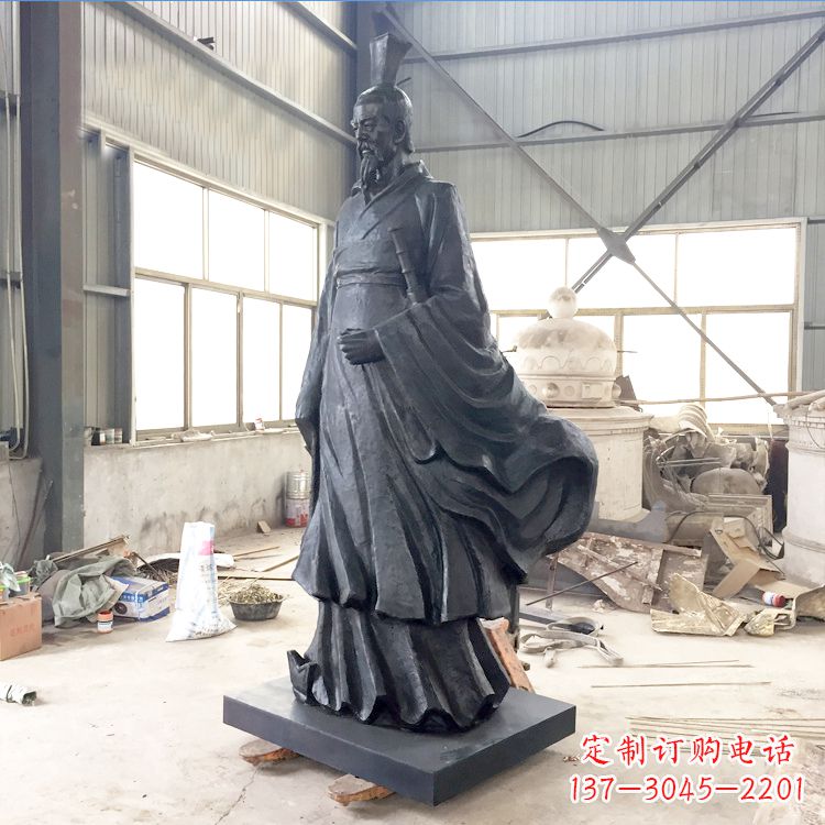 鹤壁铸铜屈原雕塑