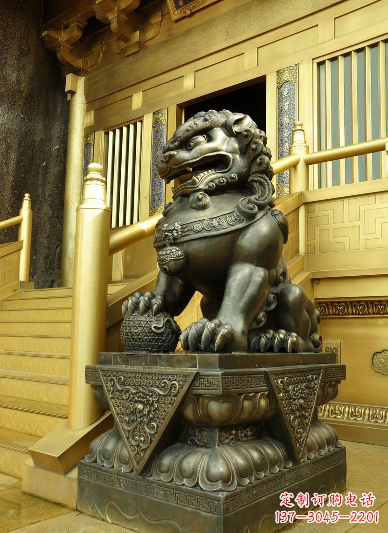 鹤壁铸铜狮子北京狮铜雕