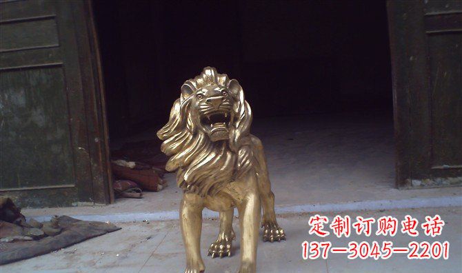 鹤壁铸铜狮子西洋狮子铜雕