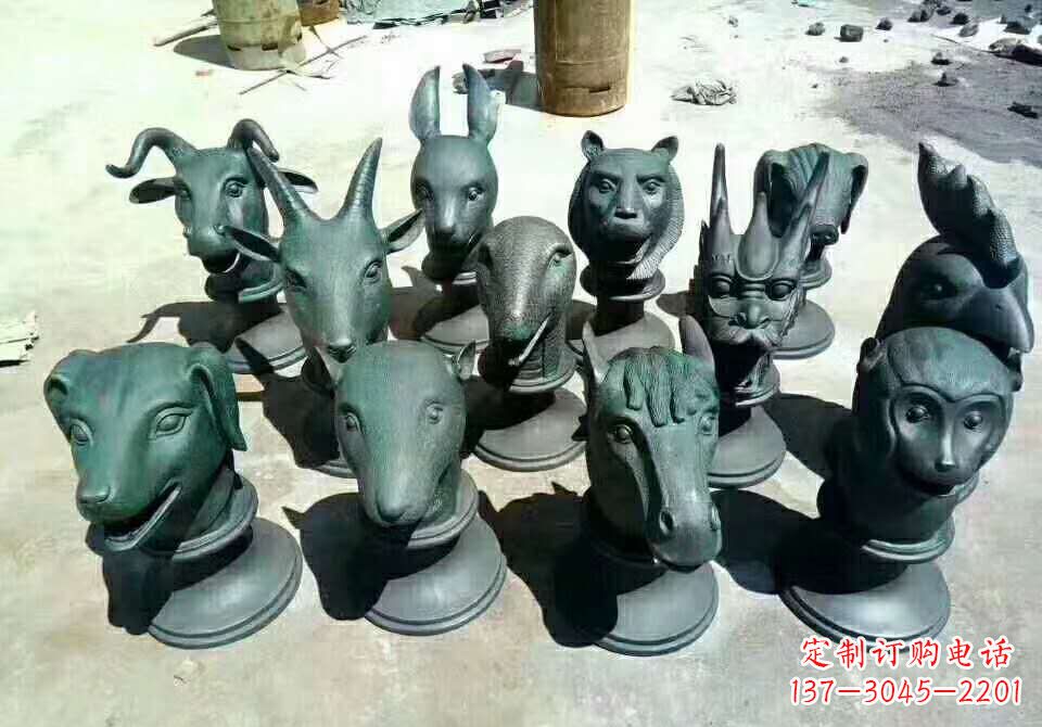鹤壁铸铜十二生肖动物雕塑