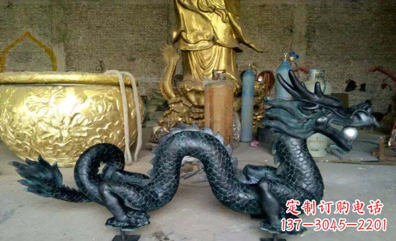 鹤壁铸铜双龙戏珠广场铜雕