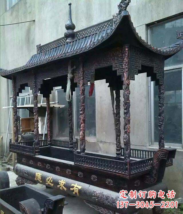 鹤壁铸铜寺庙香炉铜雕 (2)