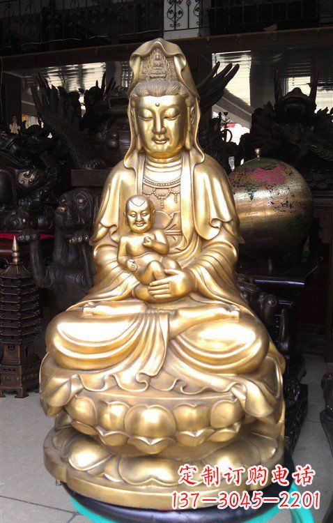 鹤壁铸铜送子观音雕塑