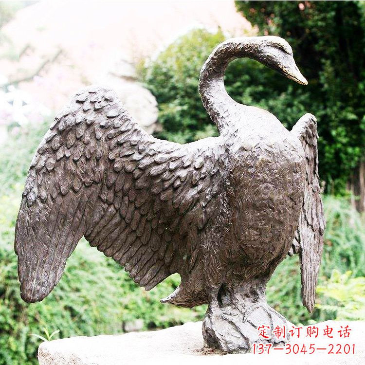 鹤壁铸铜天鹅雕塑