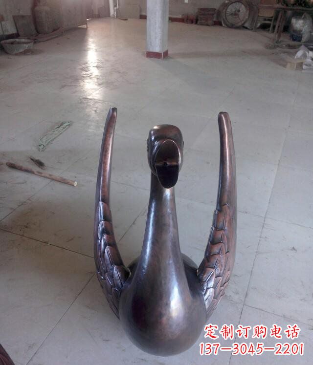 鹤壁铸铜天鹅公园动物铜雕