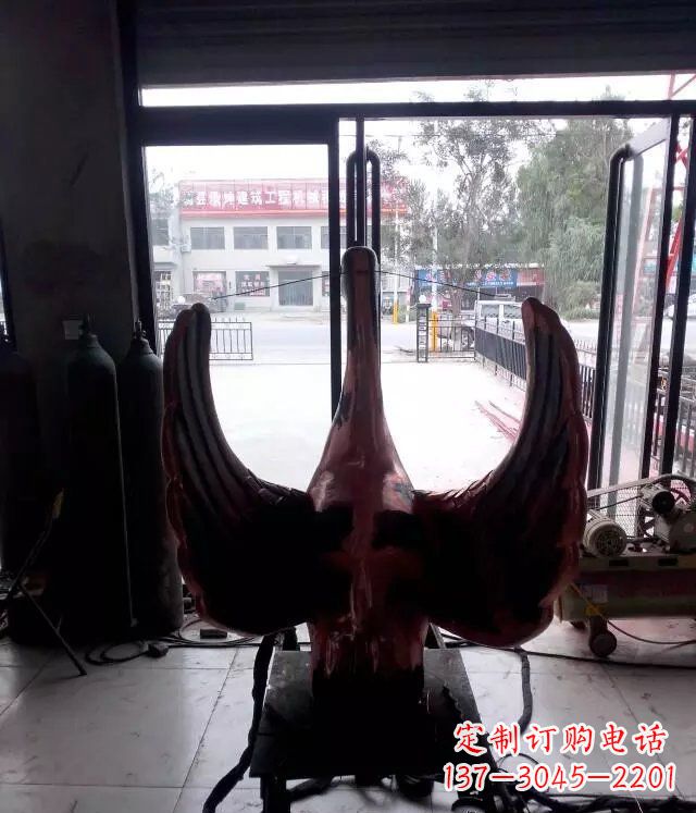 鹤壁铸铜天鹅公园动物铜雕 (2)