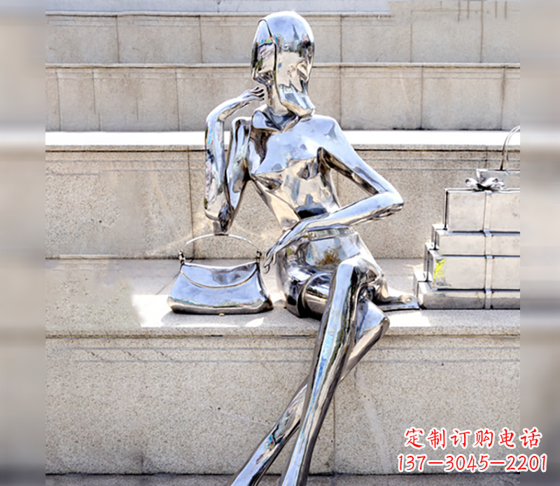 鹤壁不锈钢美女购物造型