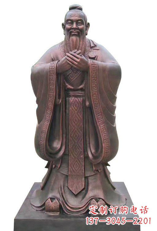 鹤壁紫铜孔子像
