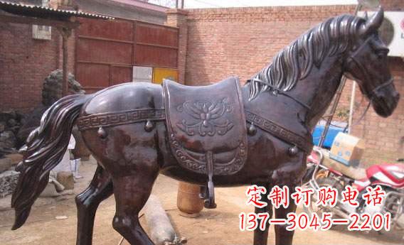 鹤壁紫铜马公园铜雕