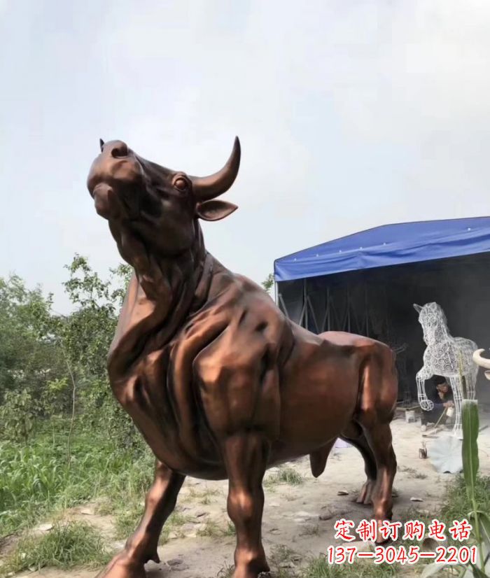 鹤壁紫铜牛动物雕塑