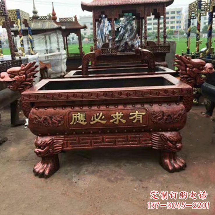 鹤壁紫铜香炉雕塑