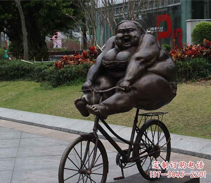 鹤壁自行车铜雕