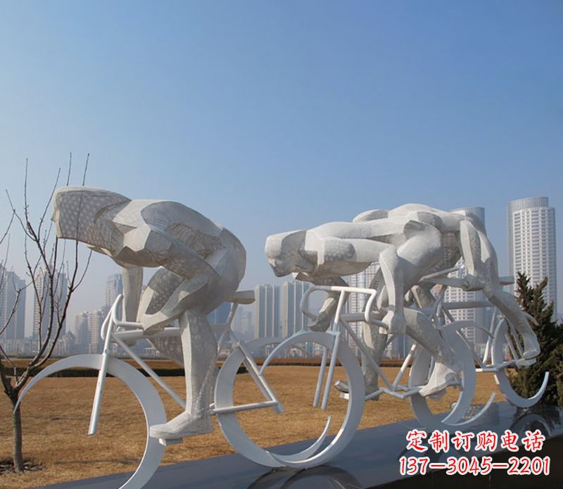 鹤壁自行车比赛不锈钢雕塑