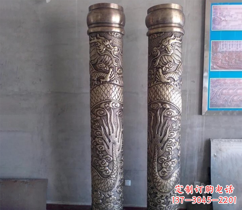 鹤壁铜雕龙柱