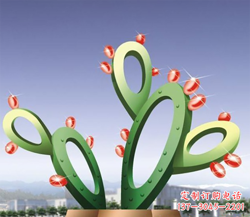 鹤壁仙人掌不锈钢雕塑