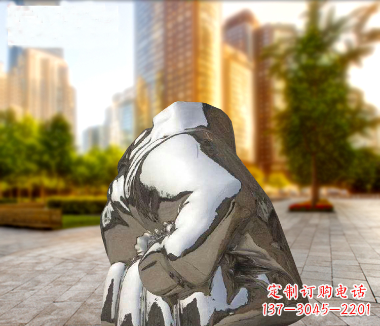 鹤壁小区不锈钢拳头景观雕塑