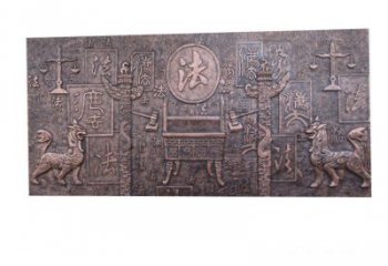 鹤壁紫铜法字獬豸浮雕